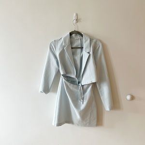 A&F light blue blazer style dress